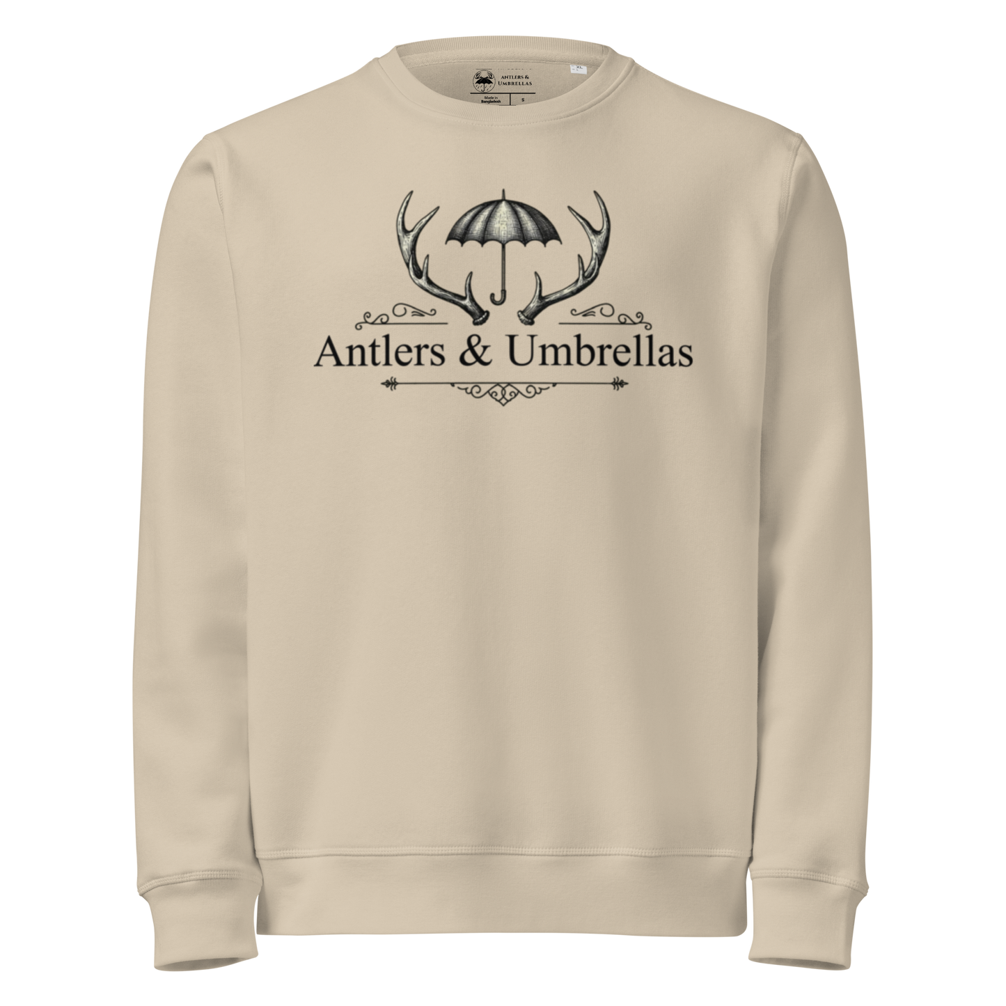Antlers and Umbrellas Original Logo Crew Neck