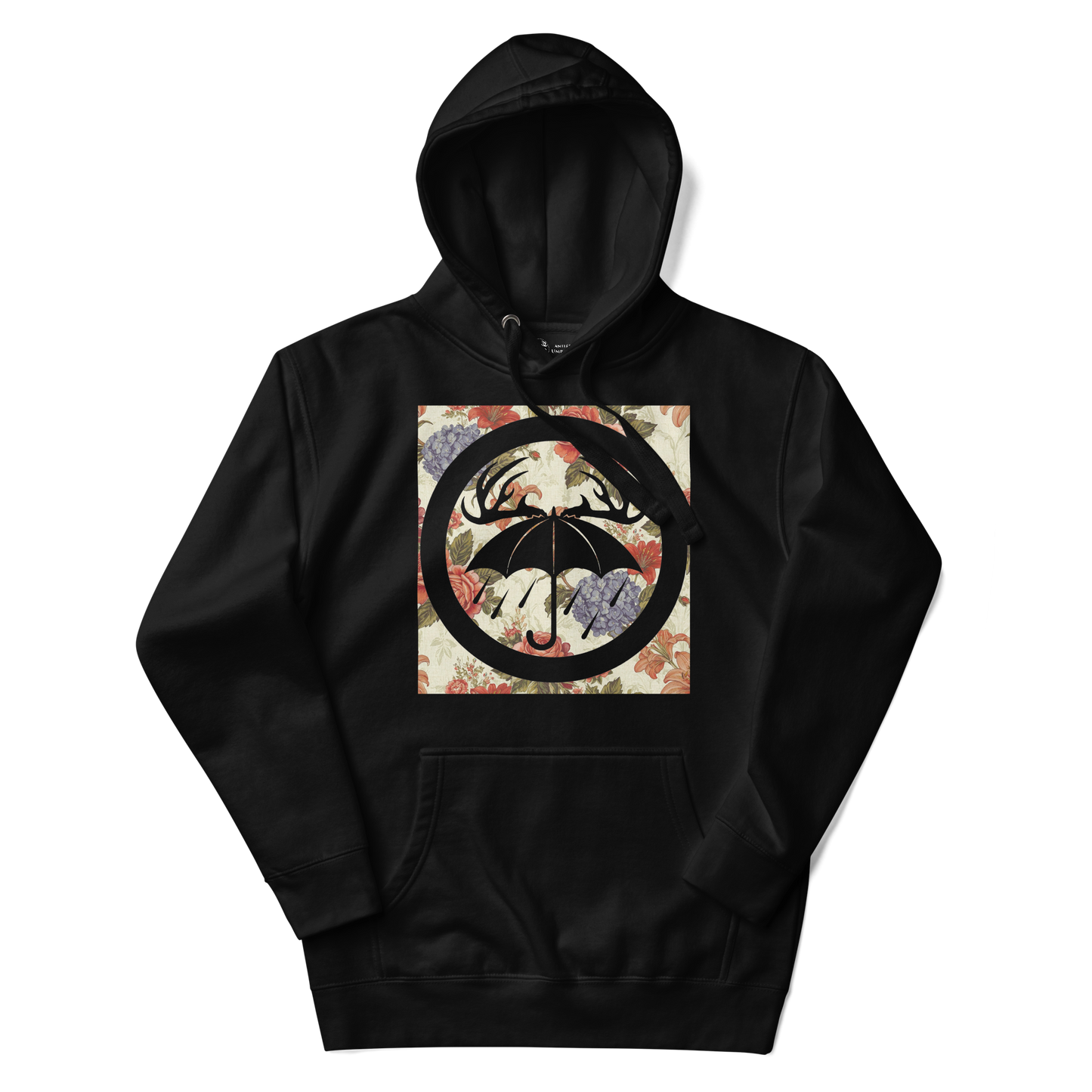 Floral Cutout Logo Hoodie