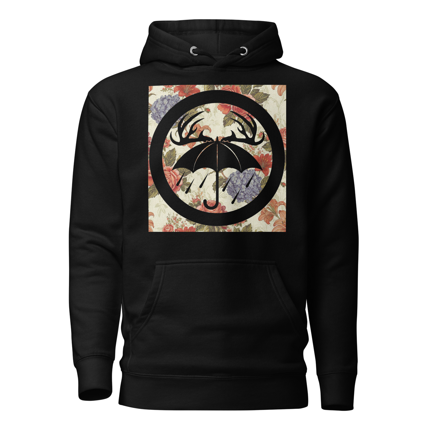 Floral Cutout Logo Hoodie