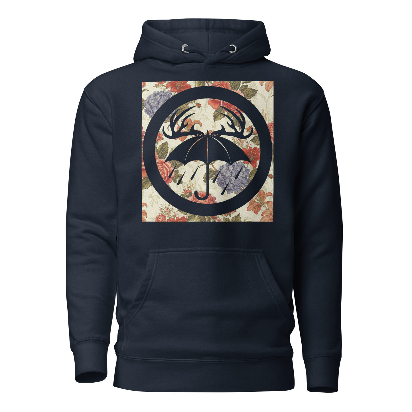 Floral Cutout Logo Hoodie