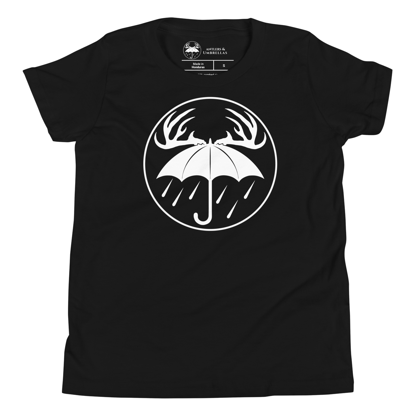 Youth Rainy Days White Logo Tee