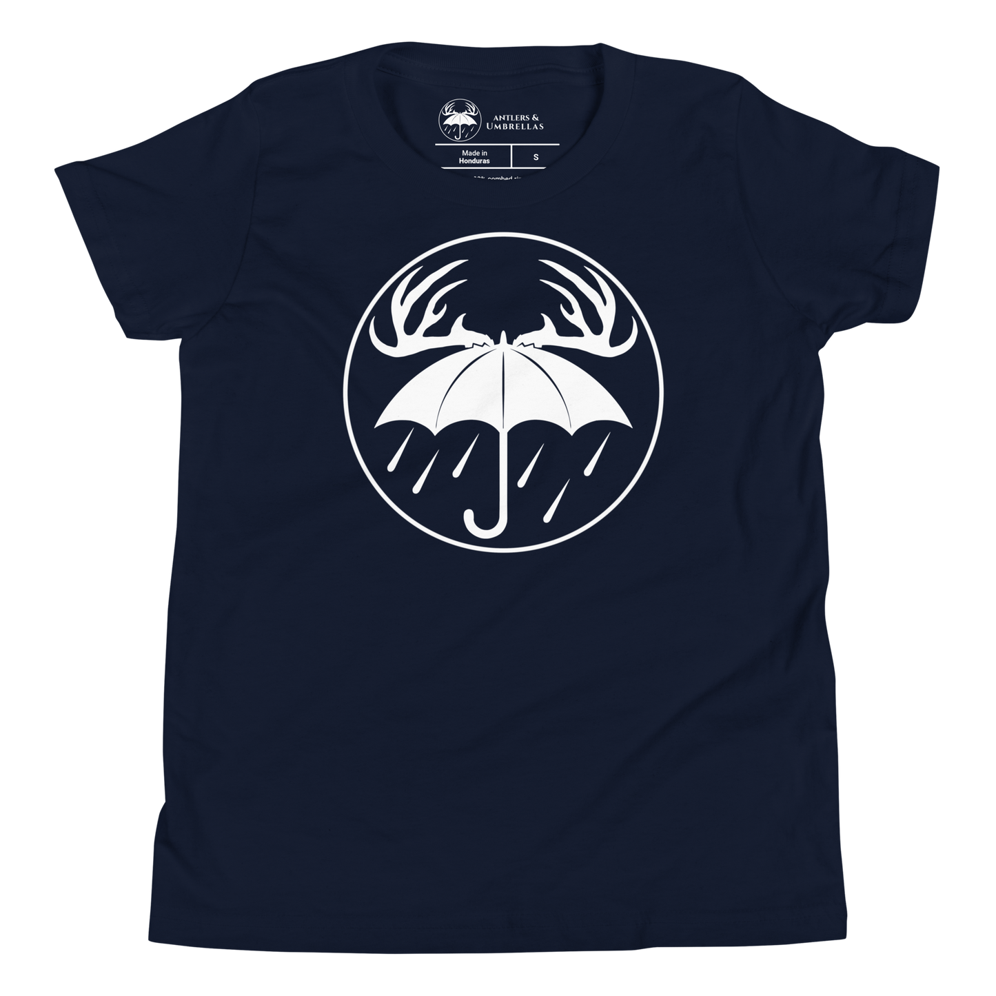 Youth Rainy Days White Logo Tee