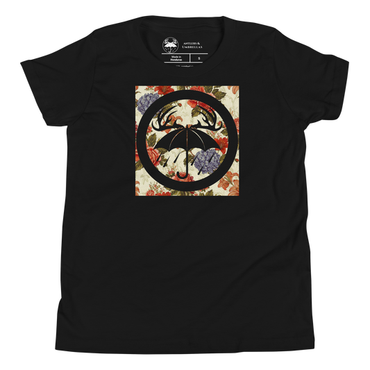 Youth Floral Cutout Logo Tee